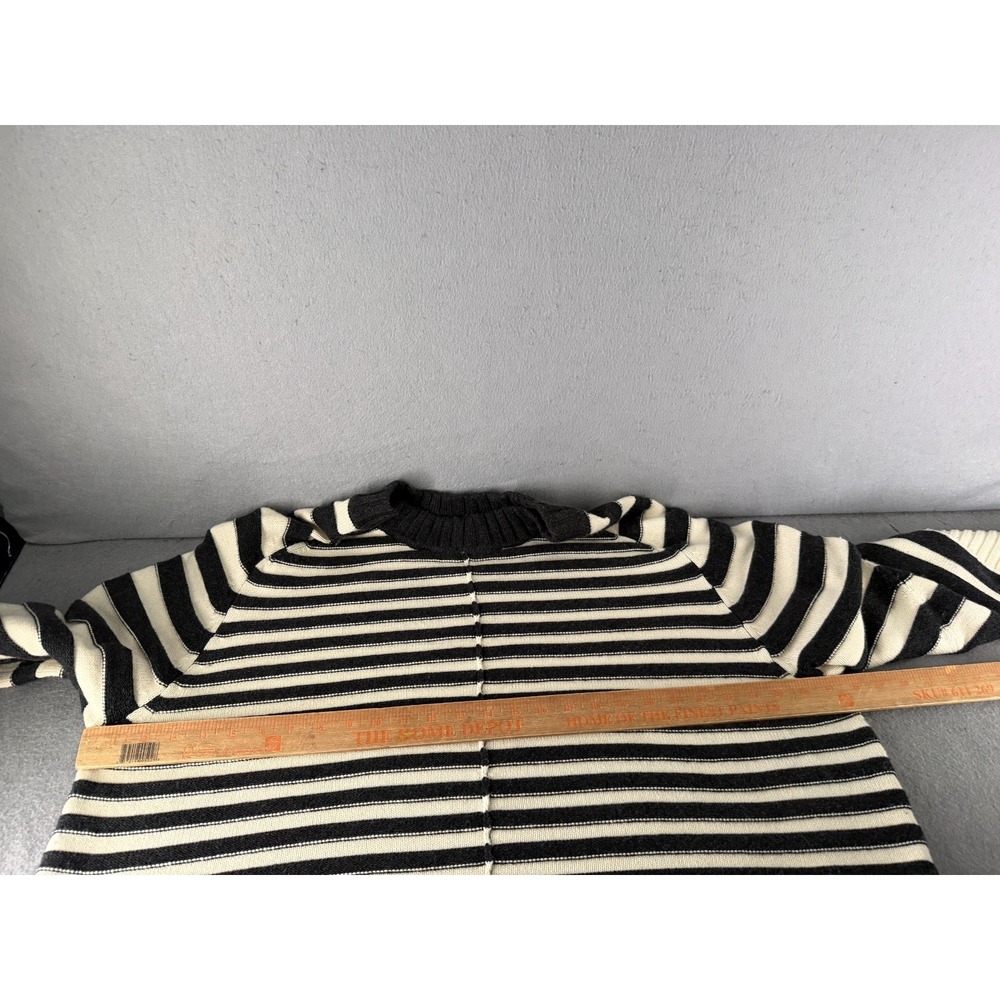 Anthropologie Maeve Chandler Sweater Womens XL Black Cream Boxy Minimalist Chic - Picture 10 of 14